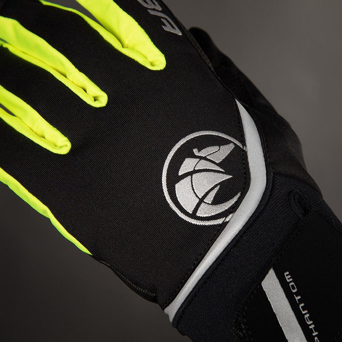 Mănuși de iarnă ciclism pentru adulți Phantom negru/galben neon