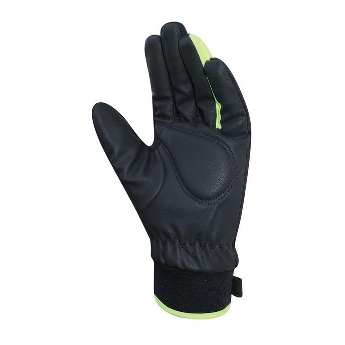 Mănuși de iarnă ciclism pentru copii Kids Waterproof negru/galben neon