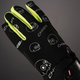 Mănuși de ciclism pentru copii Bones negru-galben neon