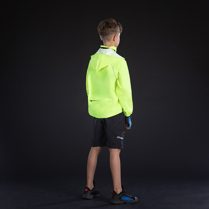 Geaca de ploaie pentru copii galben neon