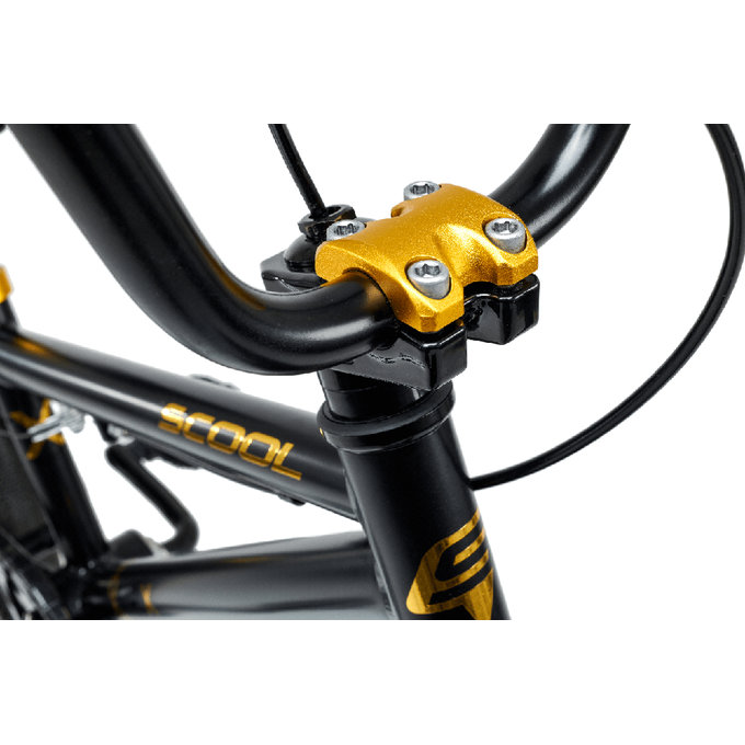 XtriX mini 16 Bicicletă BMX pentru copii negru/auriu 