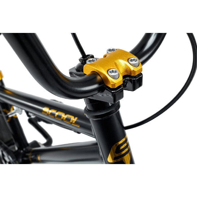 XtriX mini 16 Bicicletă BMX pentru copii negru/auriu 