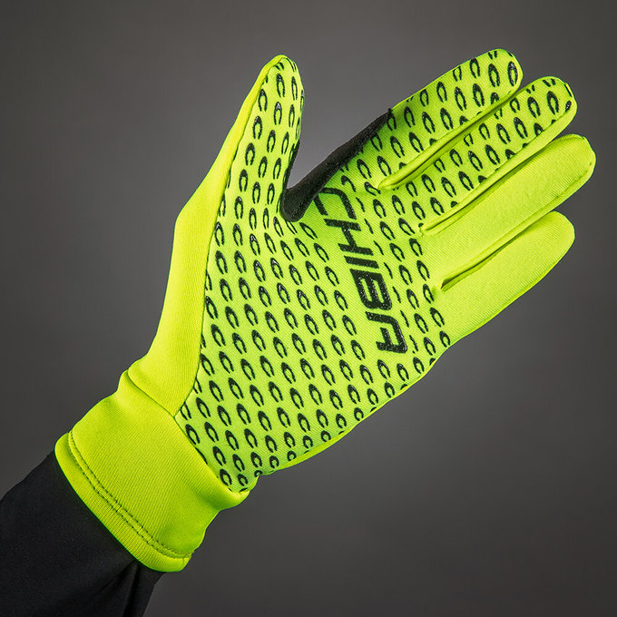 Mănuși de iarnă ciclism pentru copii Kids Polartec Reflex galben Neon