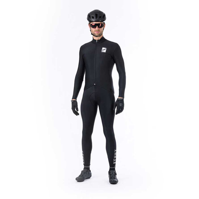 Tricou de iarnă pentru ciclism ESCAPE Negru