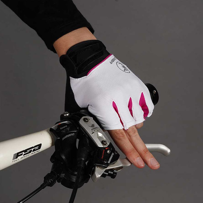 Mănuși ciclism Lady BioXCell albe