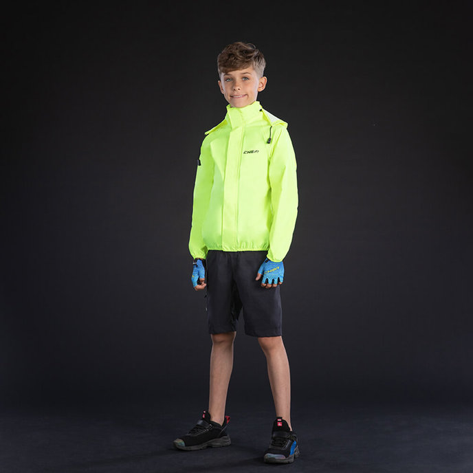 Pelernă de ploaie pentru copii galben neon