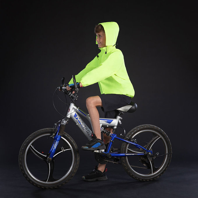 Pelernă de ploaie pentru copii galben neon