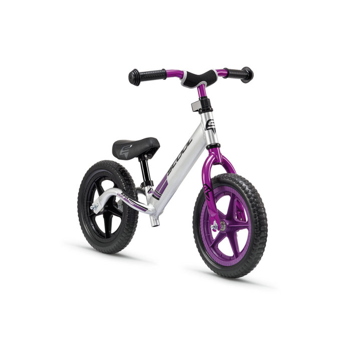 Bicicletă fără pedale pedeX race light argintiu/mov