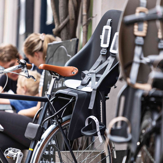 Scaun spate pentru bicicletă cu adaptor și suport pentru șa SET