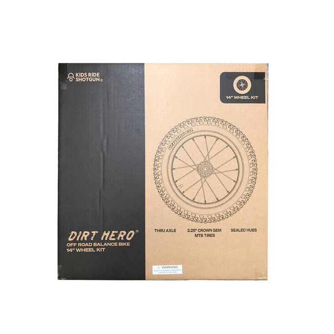 Roți 14" kit pentru bicicletă fără pedale Dirt Hero