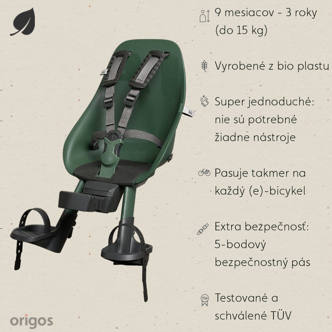 Scaun fata bicicletei BIO cu adaptor