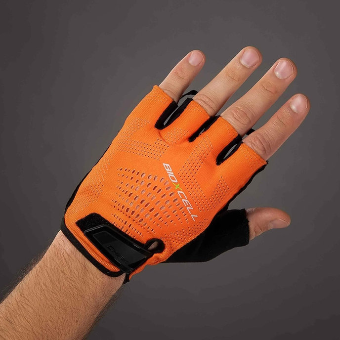 Mănuși de ciclism pentru adulți BioXCell Super Fly portocalii/negre