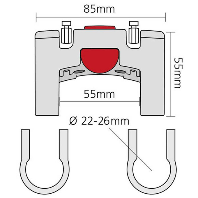 Adaptor ghidon Ø 22–26 mm