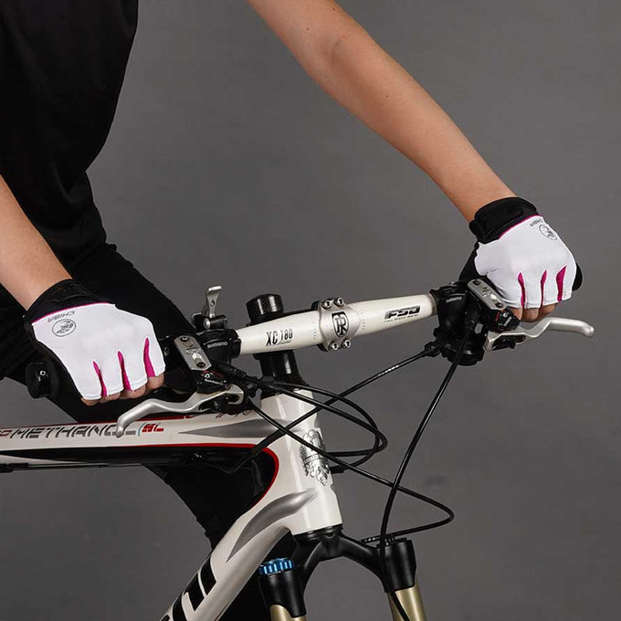 Mănuși ciclism Lady BioXCell albe