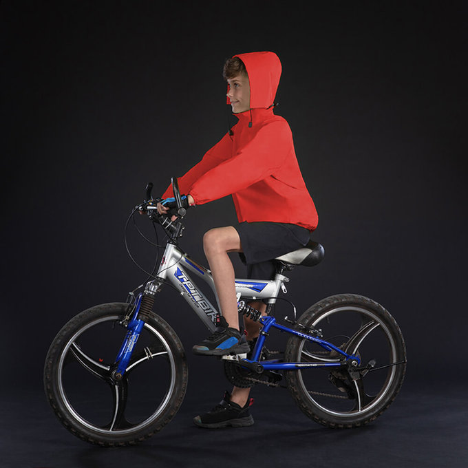 Geaca de ploaie rosie pentru copii