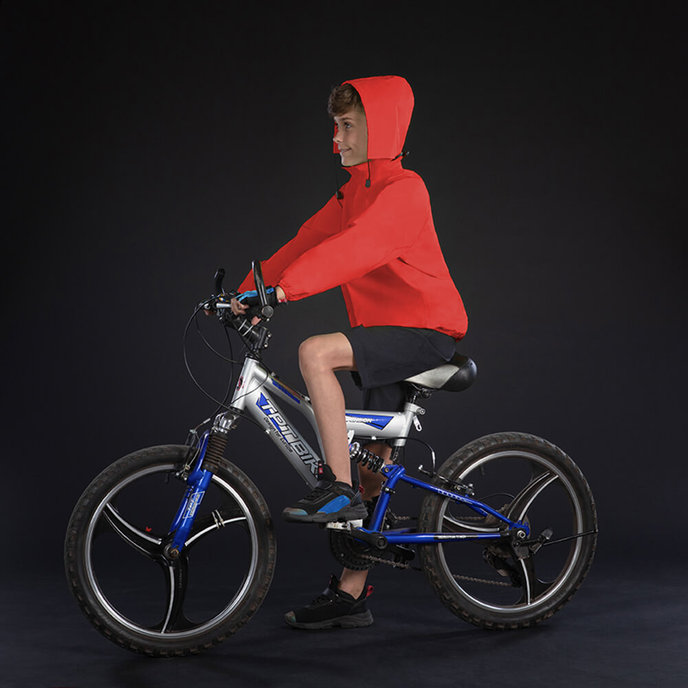 Geaca de ploaie rosie pentru copii