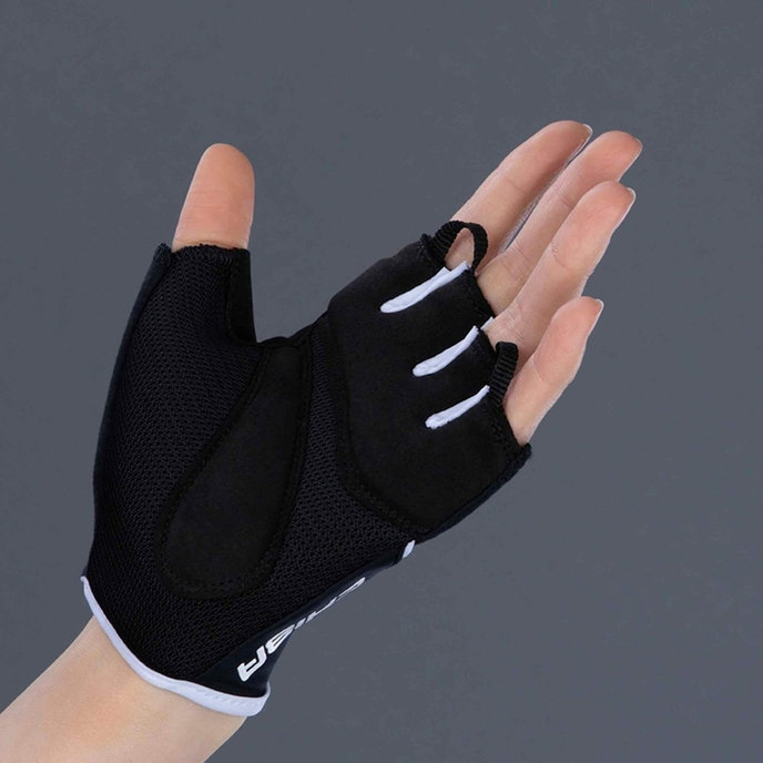 Mănuși ciclism Lady Gel negru/alb