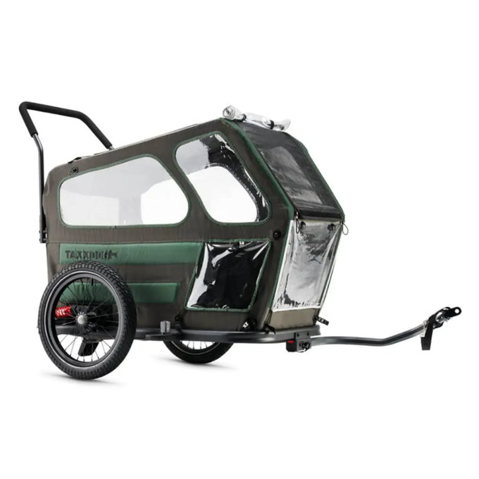 TaXXI Remorcă de bicicletă pentru căini M gri închis/verde închis