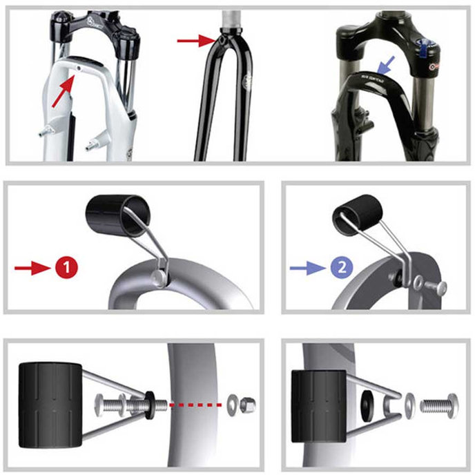 Suport pentru lumină furcă bicicletă