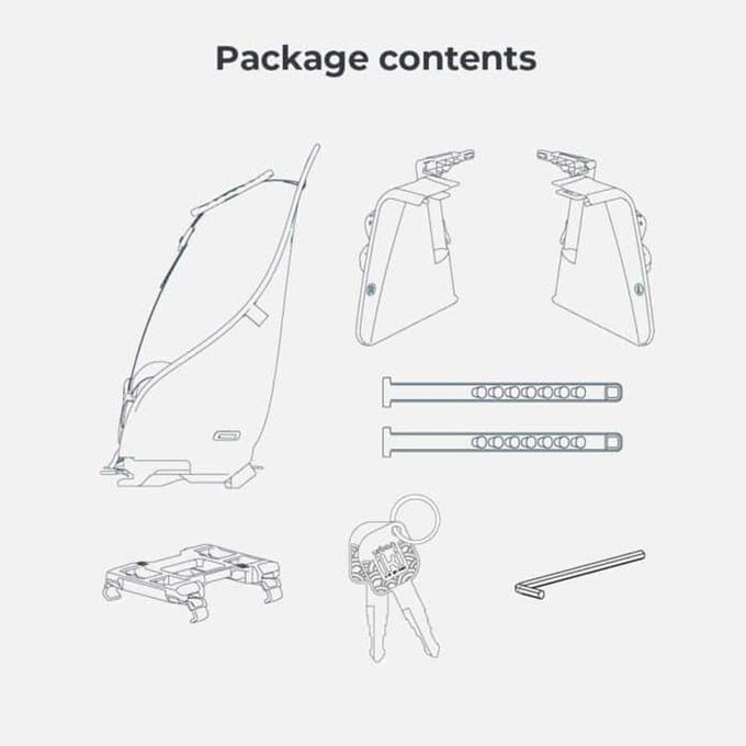 Scaunul din spate Ta-ke cu adaptor pentru suport pentru biciclete