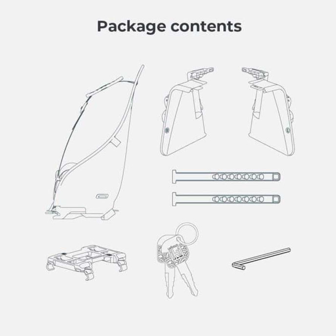 Scaunul din spate Ta-ke cu adaptor pentru suport pentru biciclete