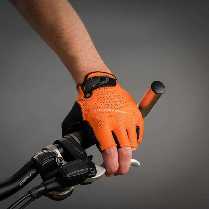 Mănuși de ciclism pentru adulți BioXCell Super Fly portocalii/negre