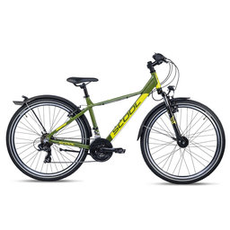 S'COOL Bicicletă copii troX EVO 21s verde/galben
