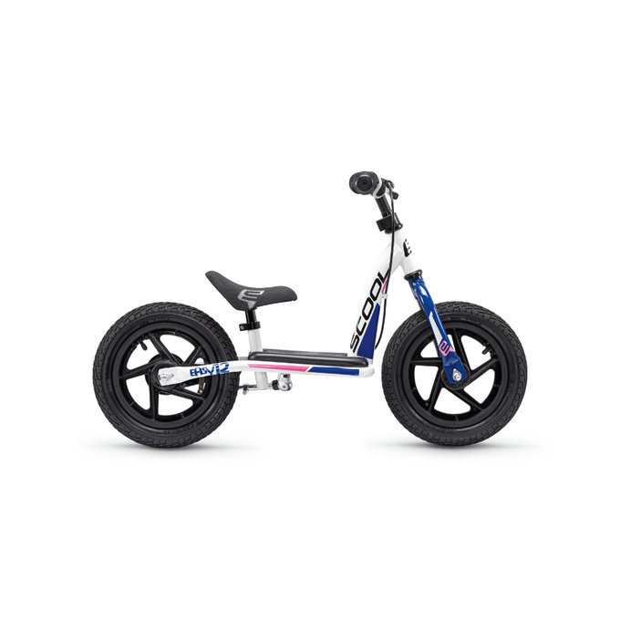 Bicicletă fără pedale pedeX easy 12 alb/albastru/roz