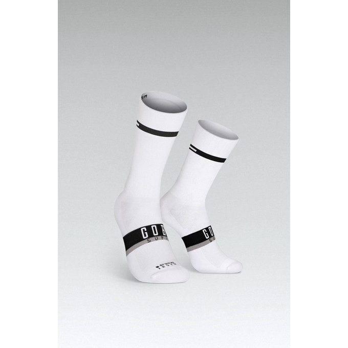 GOBIK sosete SUPERB WHITE UNISEX EXTRA LONG HORIZON