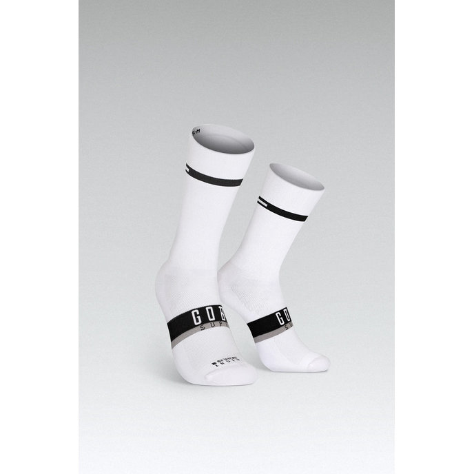 GOBIK sosete SUPERB WHITE UNISEX EXTRA LONG HORIZON